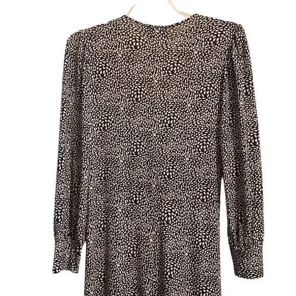 Leota Island Jumpsuit XL Black White Wide Leg Ruffle Wrap Stretch BalletCore USA - Picture 12 of 13